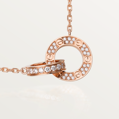 [Ornora Jewelry]LOVE  FULL DIAMOND PENDANT NECKLACE