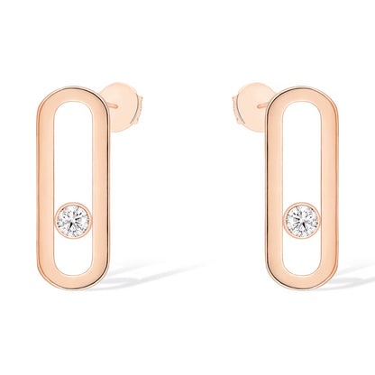 [Ornora Jewelry]MOVE UNO SMALL 1 DIAMOND EARRINGS