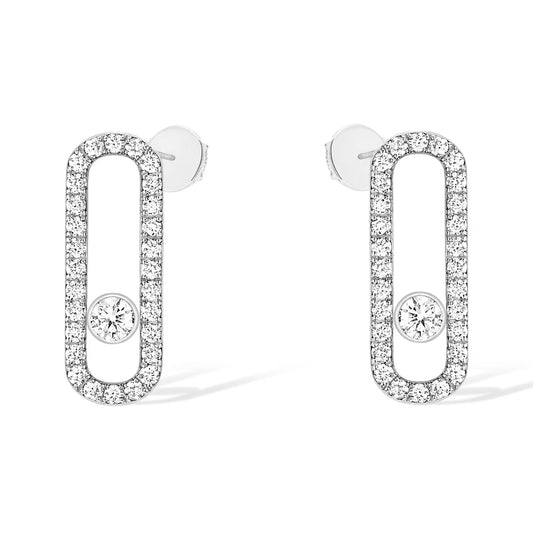 [Ornora Jewelry]MOVE UNO STUD DIAMOND PAVED EARRINGS