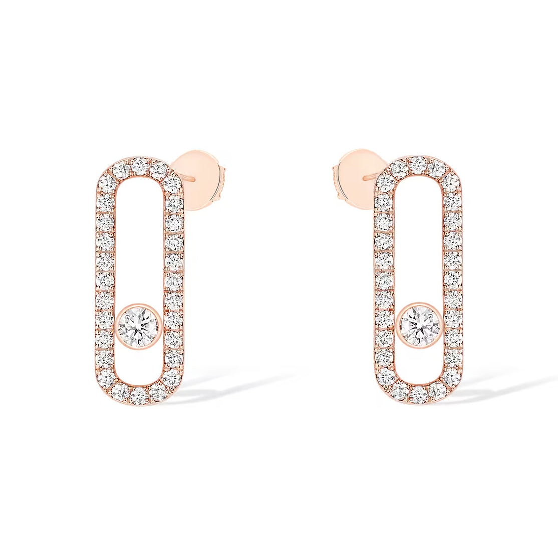 [Ornora Jewelry]MOVE UNO STUD DIAMOND PAVED EARRINGS