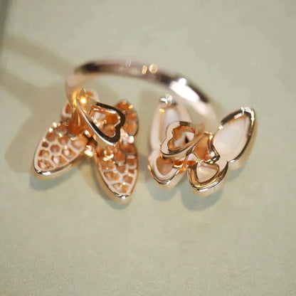 [Ornora Jewelry]TWIN BUTTERFLY DIAMOND MOP RING