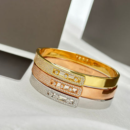 [Ornora Jewelry]Move Noa Rose Gold Pavé Diamond Bangle Bracelet