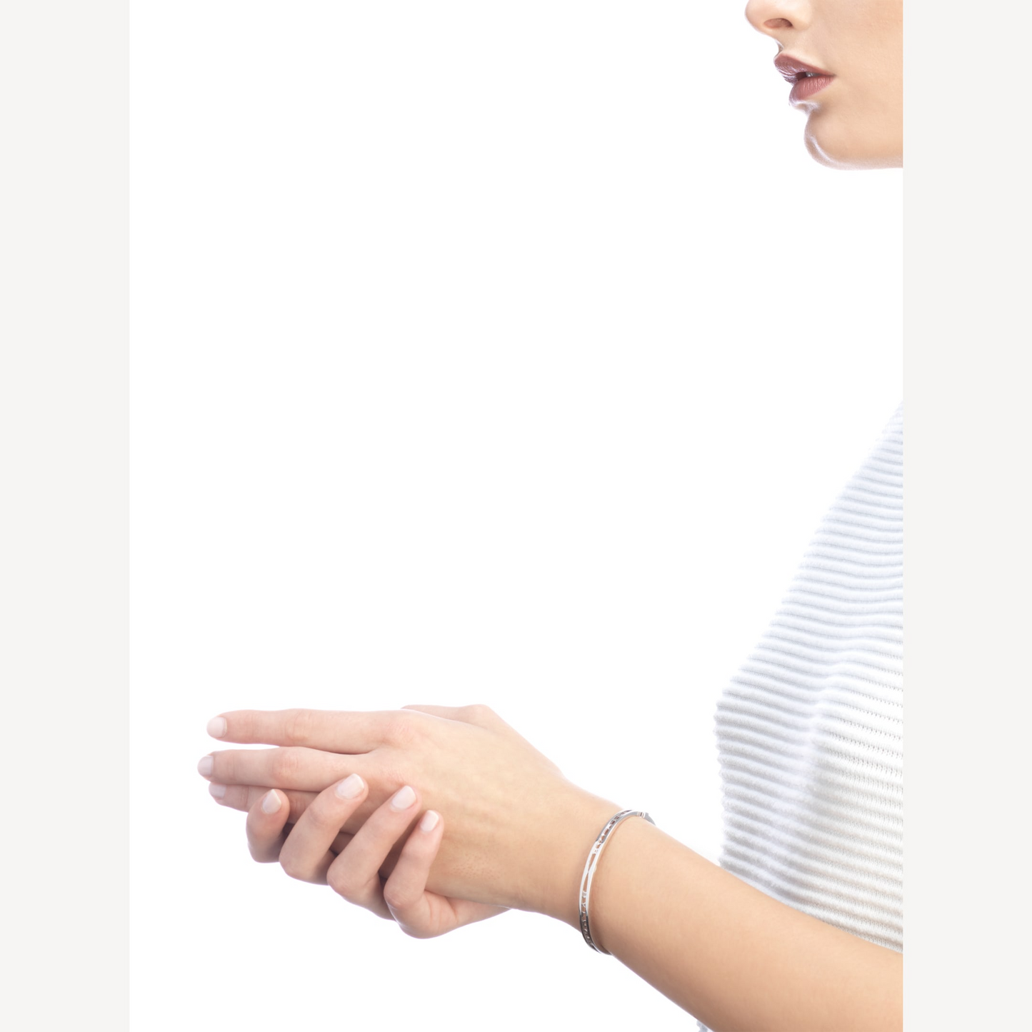 [Ornora Jewelry]ZERO 1 SPIRAL LOGO SILVER BRACELET