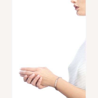 [Ornora Jewelry]ZERO 1 SPIRAL LOGO SILVER BRACELET