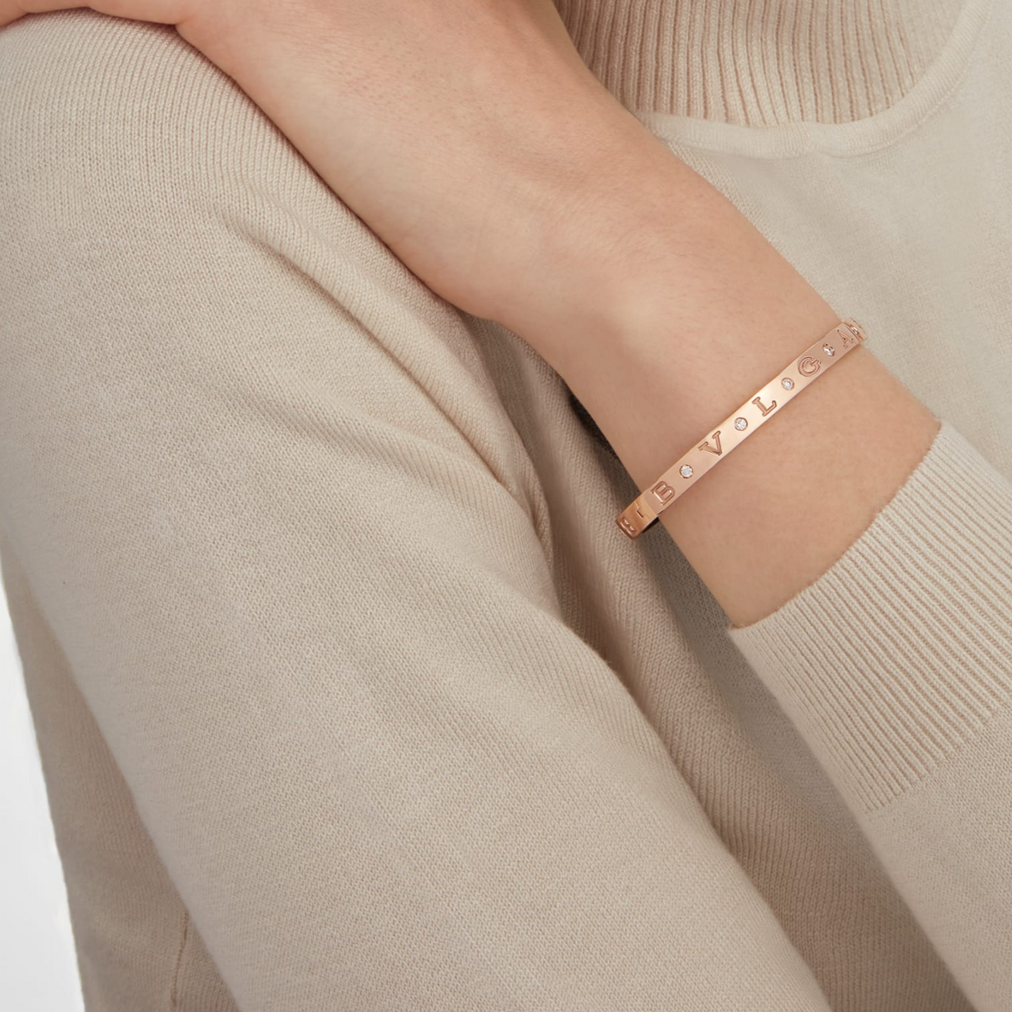 [Ornora Jewelry]ZERO 1 PINK GOLD 12 DIAMONDS BRACELET
