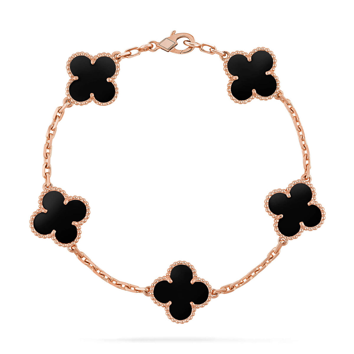 [Ornora Jewelry] CLOVER 5 MOTIF ONYXS BRACELET COLLECTION