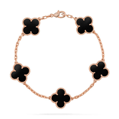 [Ornora Jewelry] CLOVER 5 MOTIF ONYXS BRACELET COLLECTION