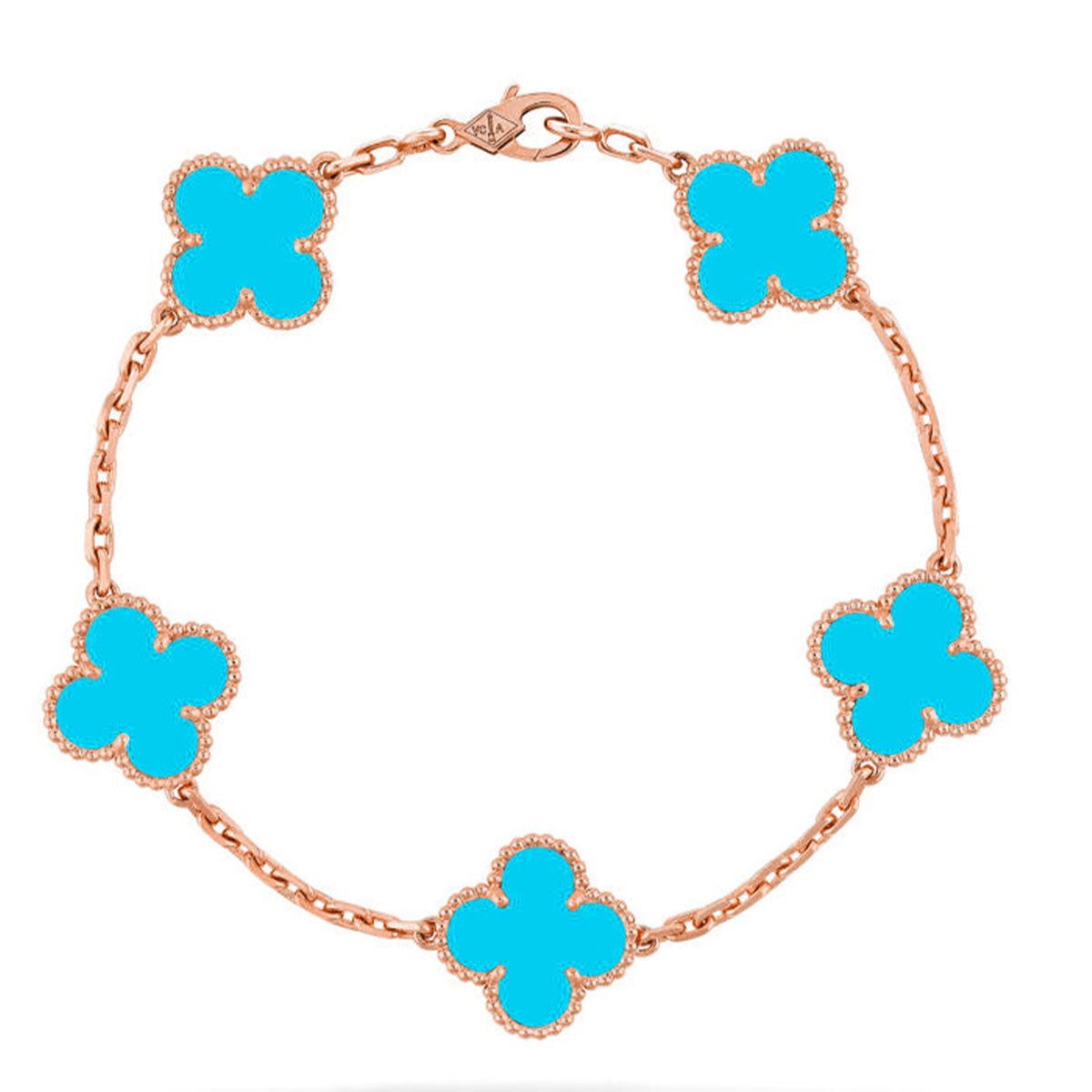 [Ornora Jewelry] CLOVER 5 MOTIF TURQUOISE BRACELET COLLECTION