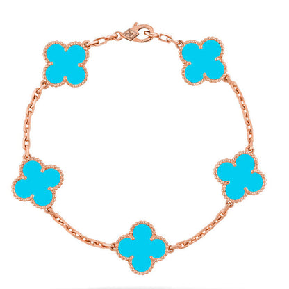 [Ornora Jewelry] CLOVER 5 MOTIF TURQUOISE BRACELET COLLECTION
