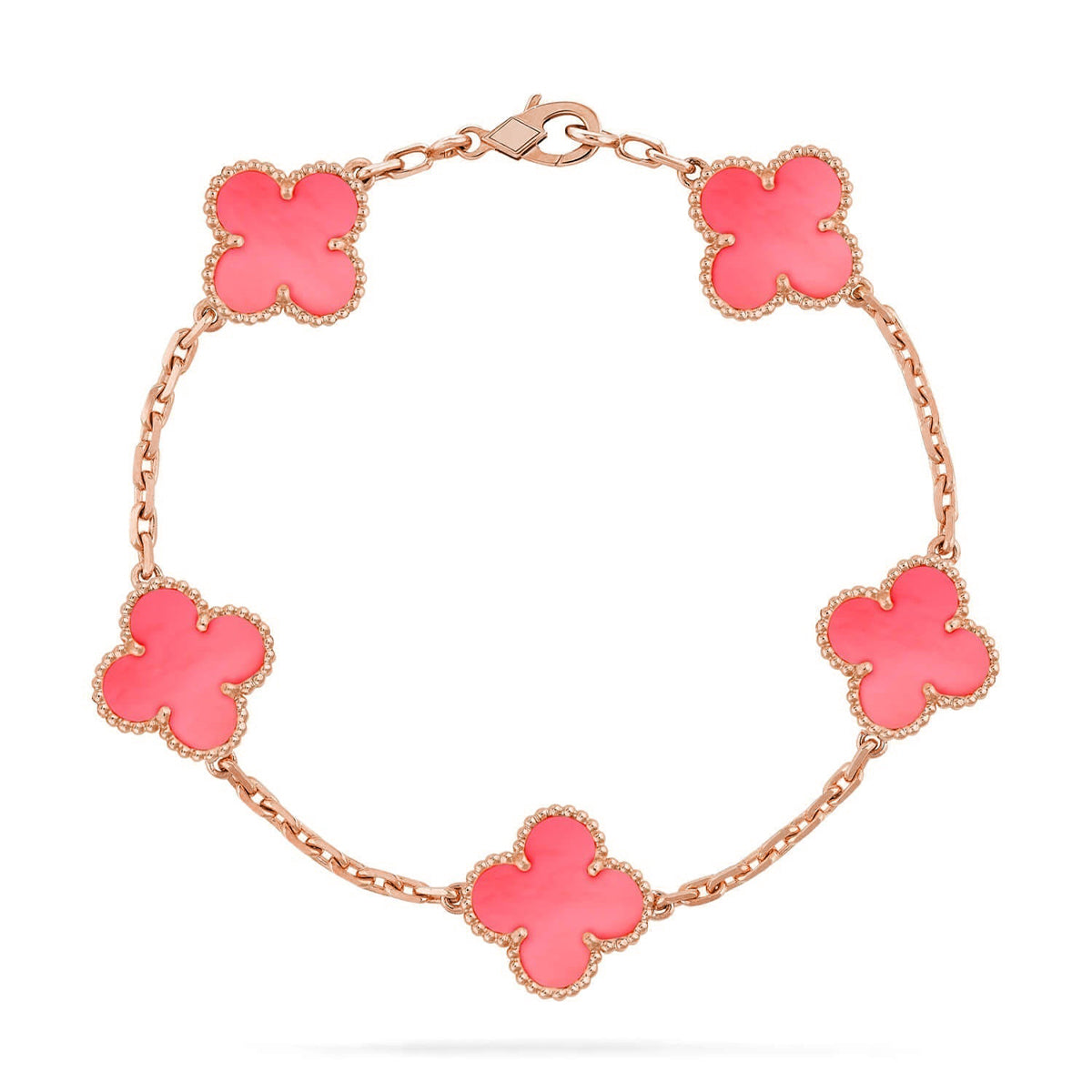 [Ornora Jewelry] CLOVER 5 MOTIFS  PINK MOP BRACELET COLLECTION