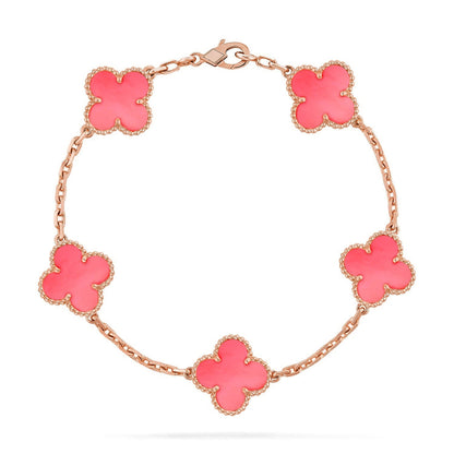 [Ornora Jewelry] CLOVER 5 MOTIFS  PINK MOP BRACELET COLLECTION