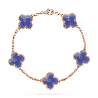 [Ornora Jewelry]CLOVER 5 MOTIF BLUE VEINS BRACELET COLLECTION