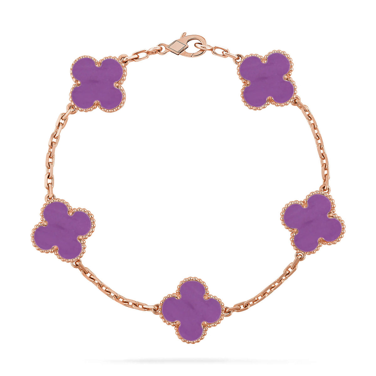 [Ornora Jewelry] CLOVER 5 MOTIF VIOLET BRACELET COLLECTION