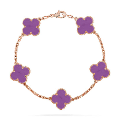 [Ornora Jewelry] CLOVER 5 MOTIF VIOLET BRACELET COLLECTION