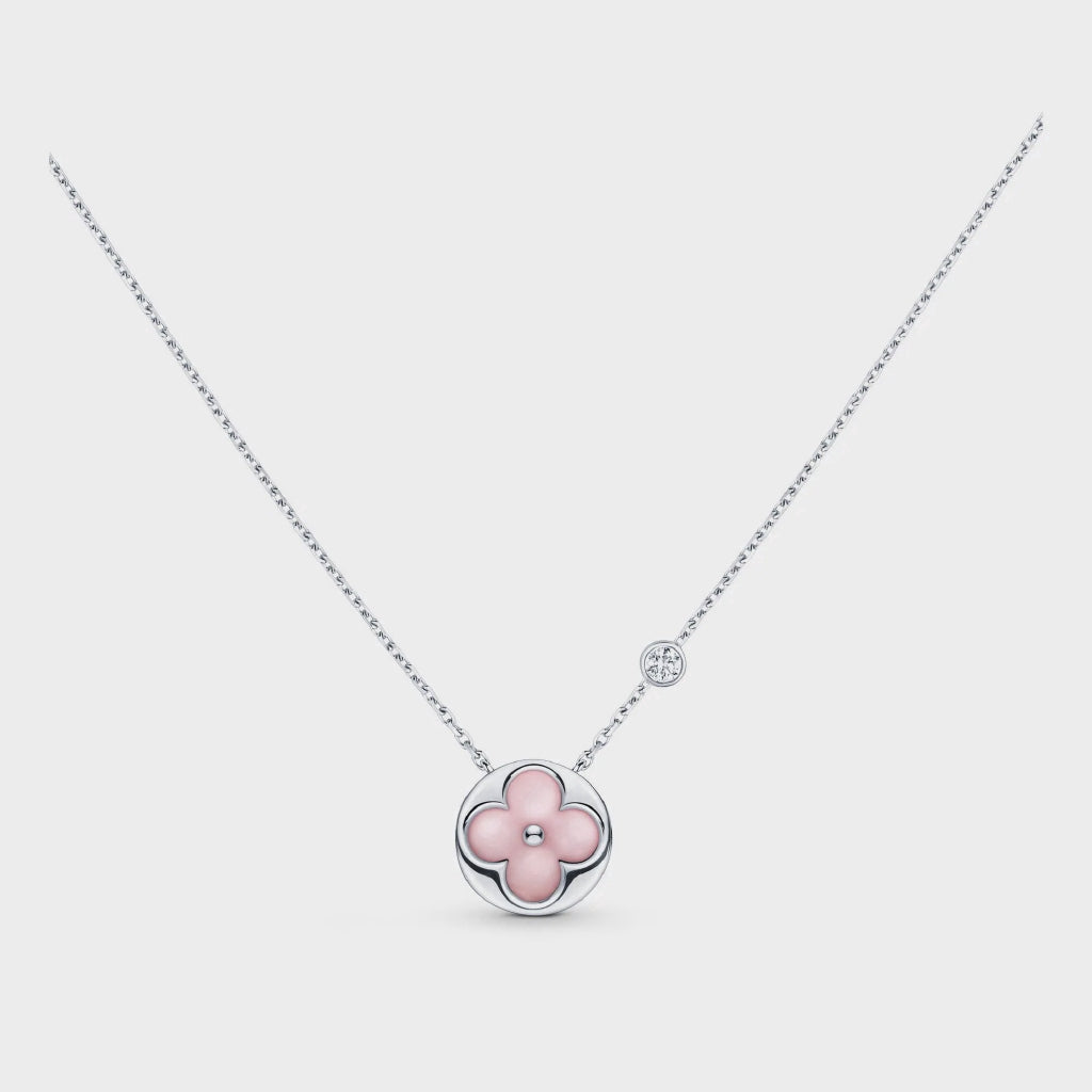 [Ornora Jewelry]SUN MOTIF PINK MOP SILVER BRACELET
