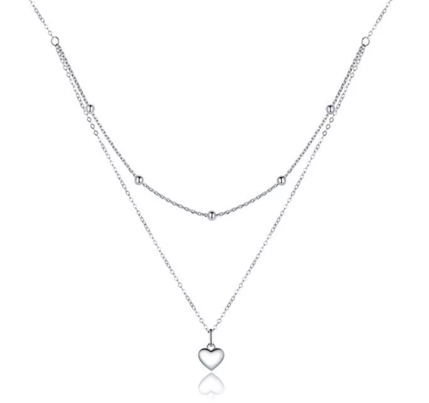Platinum Heart Necklace