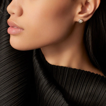 [Ornora Jewelry]TRINITY STUD DIAMOND EARRINGS