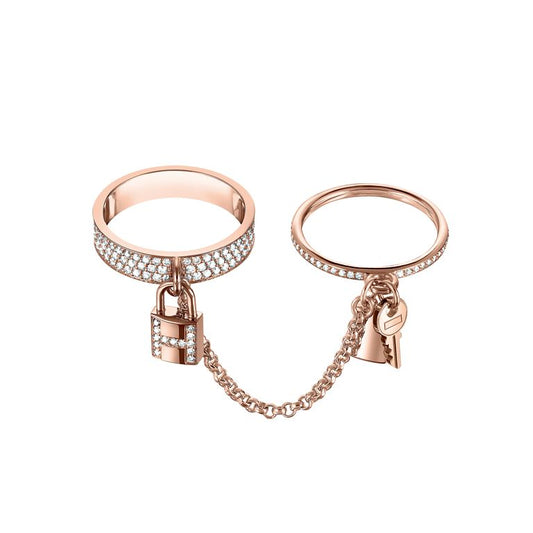 [Ornora Jewelry]HM KELLY CLOCHETTE DOUBLE RING IN  WITH DIAMONDS