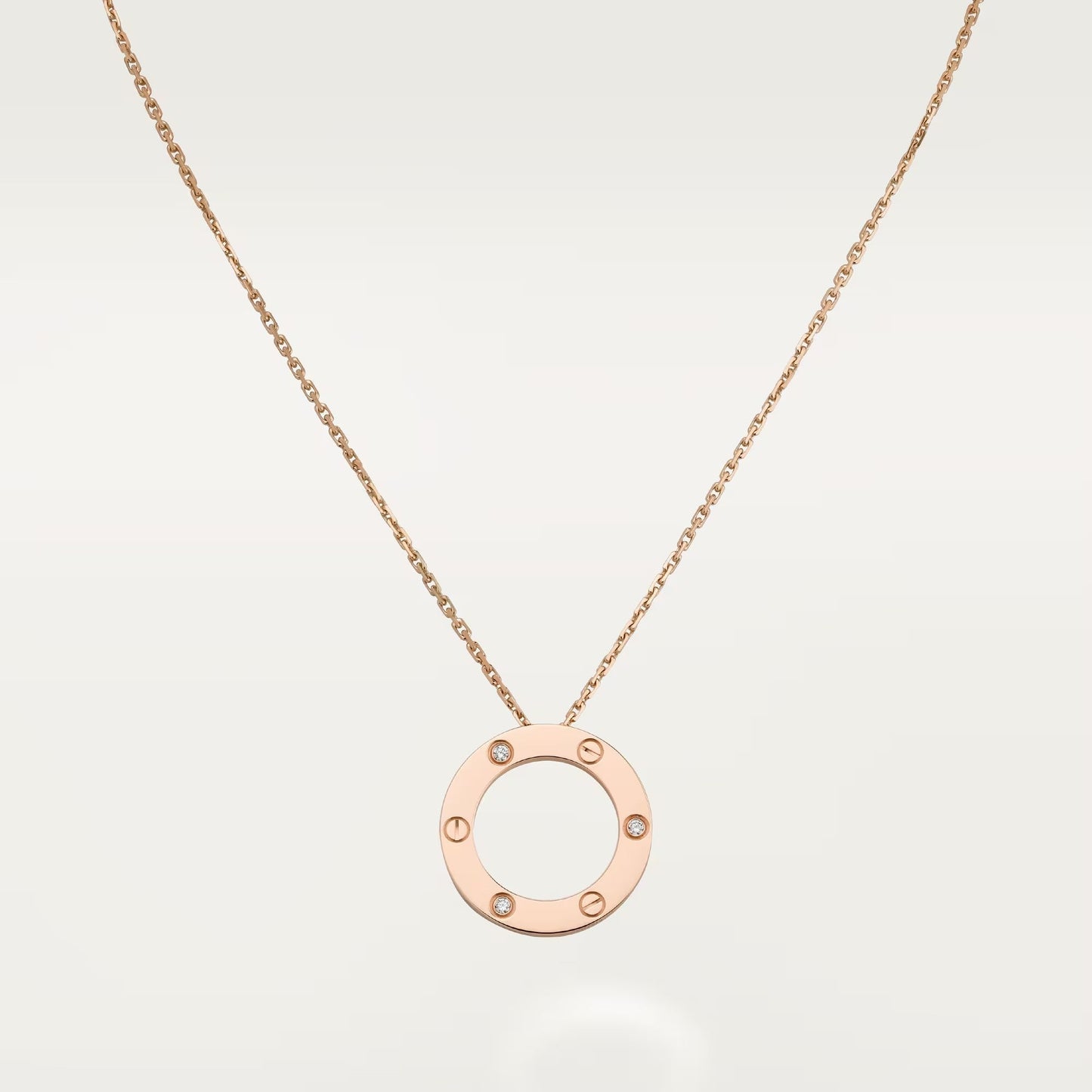 [Ornora Jewelry]LOVE NECKLACE 16MM 3 DIAMONDS