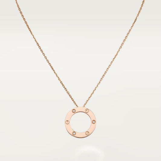 [Ornora Jewelry]LOVE NECKLACE 16MM 3 DIAMONDS