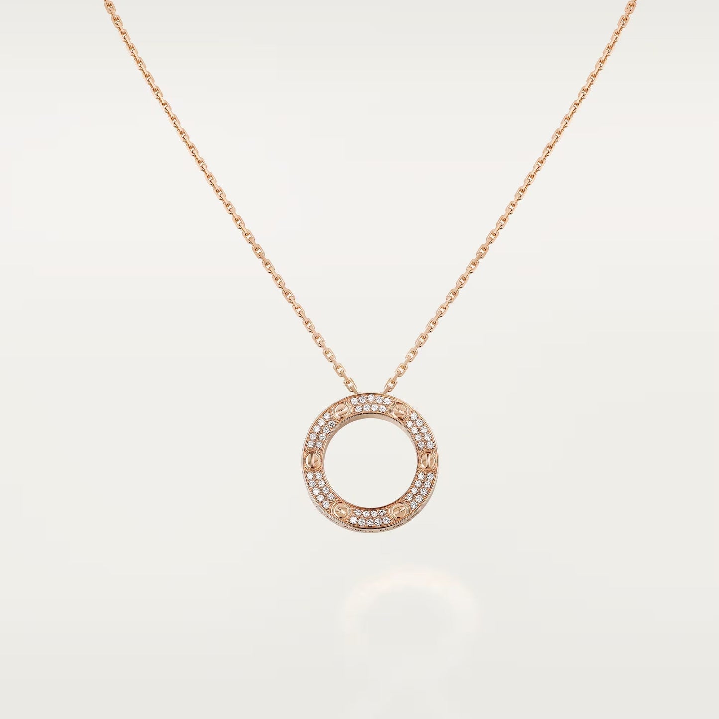 [Ornora Jewelry]LOVE NECKLACE 16MM  FULL DIAMOND