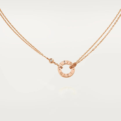 [Ornora Jewelry]LOVE NECKLACE 16MM 2 DIAMONDS