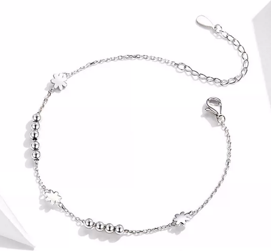 Platinum bead bracelet