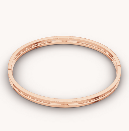 [Ornora Jewelry]ZERO 1 SPIRAL LOGO PINK GOLD BRACELET