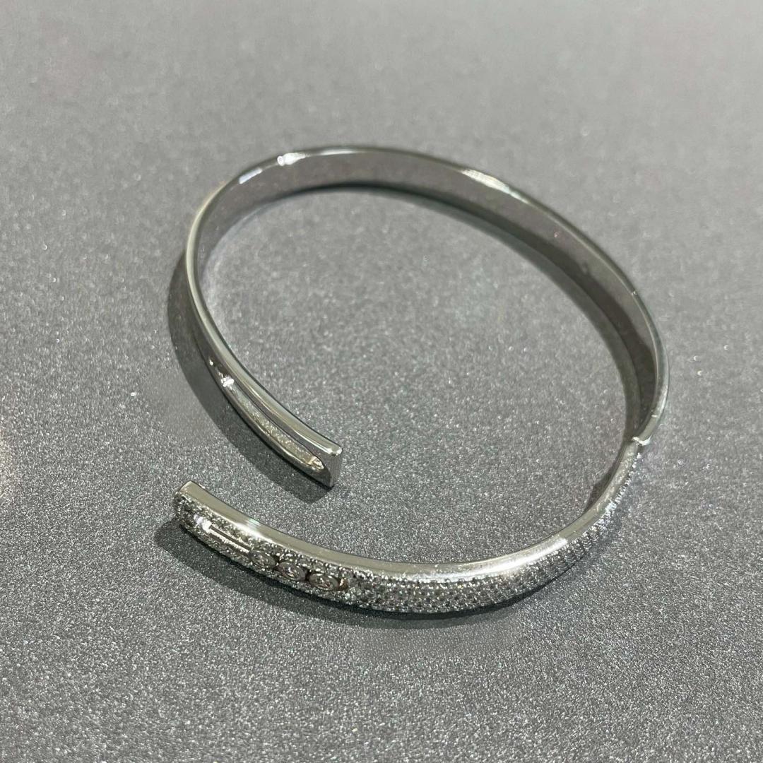 [Ornora Jewelry]Move Noa Rose Gold Pavé Diamond Bangle Bracelet
