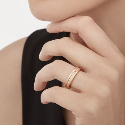 [Ornora Jewelry]ZERO 1 ONE-BAND PAVED DIAMONDS ON THE SPIRAL RING