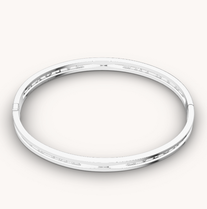 [Ornora Jewelry]ZERO 1 SPIRAL LOGO SILVER BRACELET