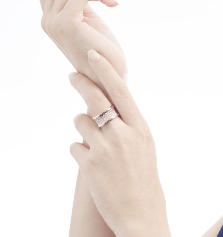 [Ornora Jewelry]ZERO 1 WITH PAVED DIAMONDS ON THE SPIRAL RING