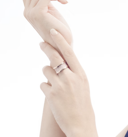 [Ornora Jewelry]ZERO 1 WITH PAVED DIAMONDS ON THE SPIRAL RING