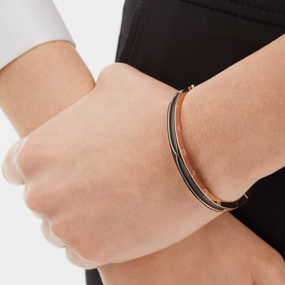[Ornora Jewelry]ZERO 1 PINK GOLD WITH MATTE BLACK CERAMIC BRACELET
