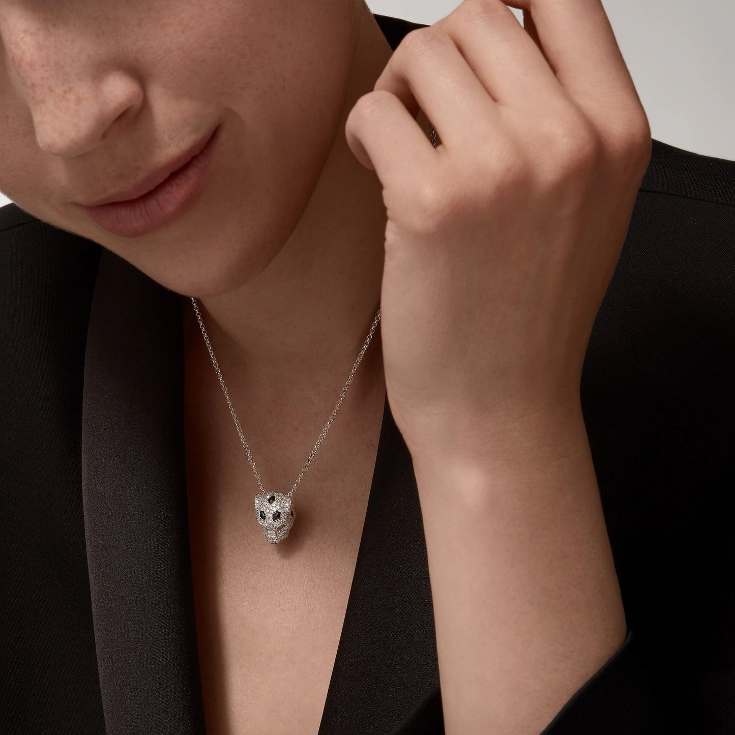 [Ornora Jewelry]PANTHERE FULL DIAMOND NECKLACE