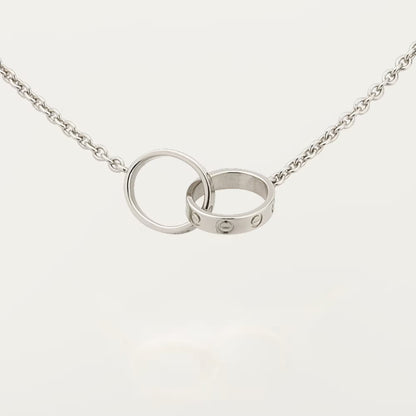[Ornora Jewelry]LOVE DOUBLE RING NECKLACE
