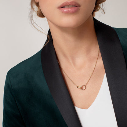 [Ornora Jewelry]LOVE DOUBLE RING NECKLACE