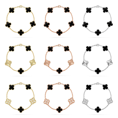 [Ornora Jewelry] CLOVER 5 MOTIF ONYXS BRACELET COLLECTION