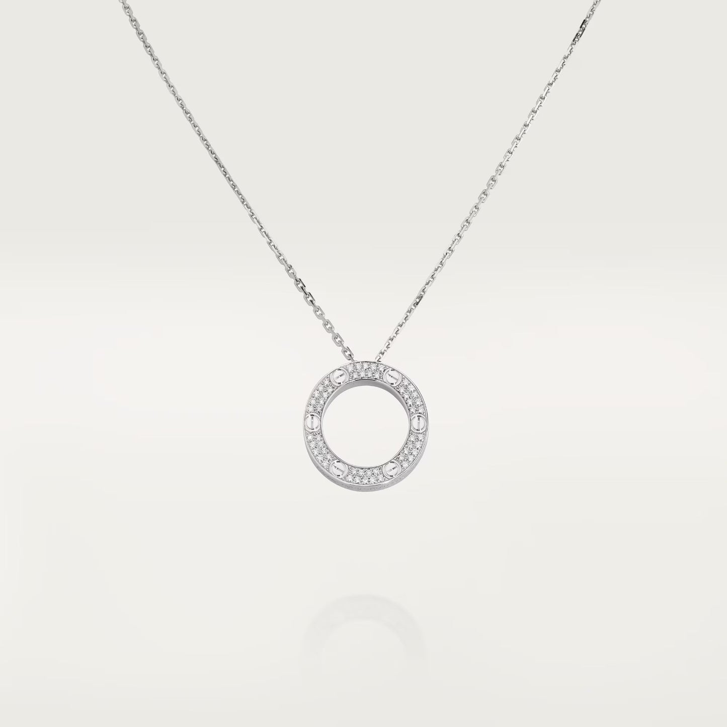 [Ornora Jewelry]LOVE NECKLACE 16MM  FULL DIAMOND