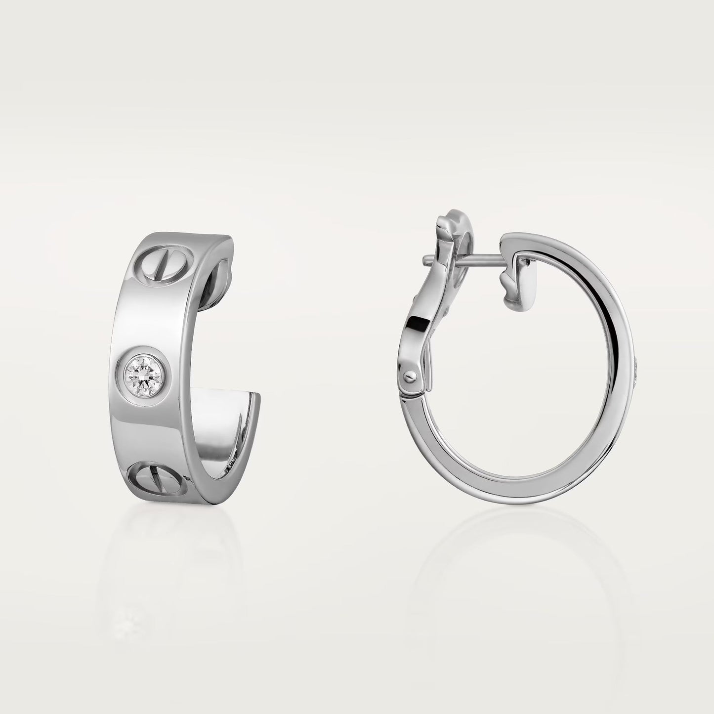 [Ornora Jewelry]LOVE EARRINGS 5.7MM 2 DIAMONDS