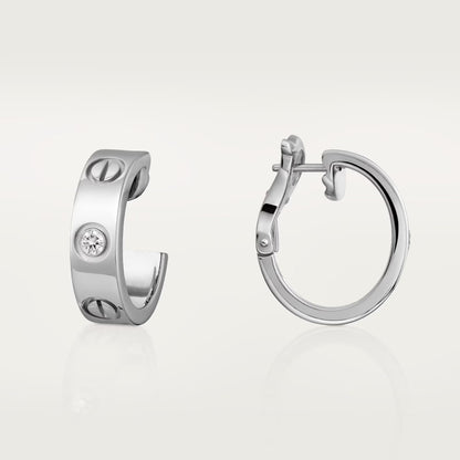 [Ornora Jewelry]LOVE EARRINGS 5.7MM 2 DIAMONDS