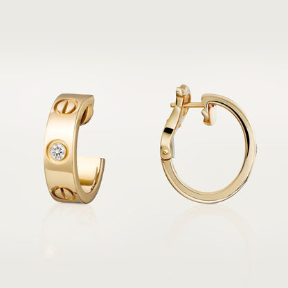[Ornora Jewelry]LOVE EARRINGS 5.7MM 2 DIAMONDS