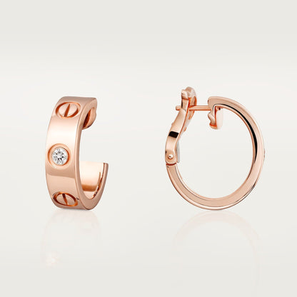 [Ornora Jewelry]LOVE EARRINGS 5.7MM 2 DIAMONDS