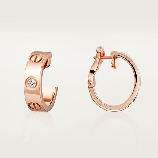 [Ornora Jewelry]LOVE EARRINGS 5.7MM 2 DIAMONDS