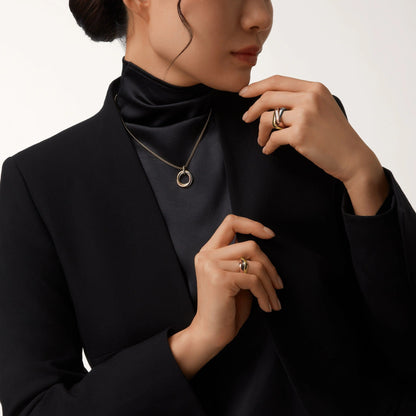 [Ornora Jewelry]TRINITY MEDIUM  DIAMONDS NECKLACE