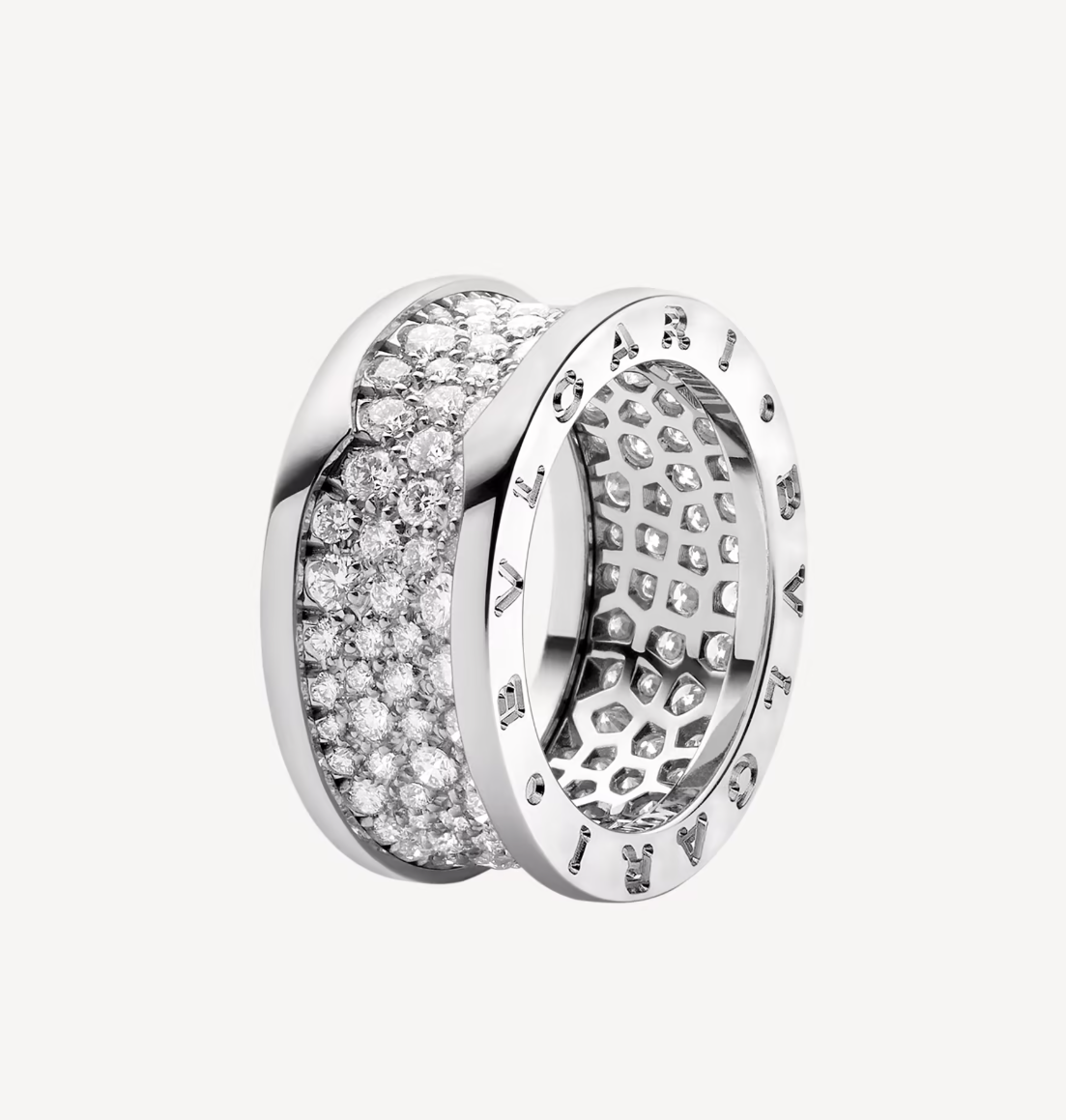 [Ornora Jewelry]ZERO 1 WITH PAVED DIAMONDS ON THE SPIRAL RING