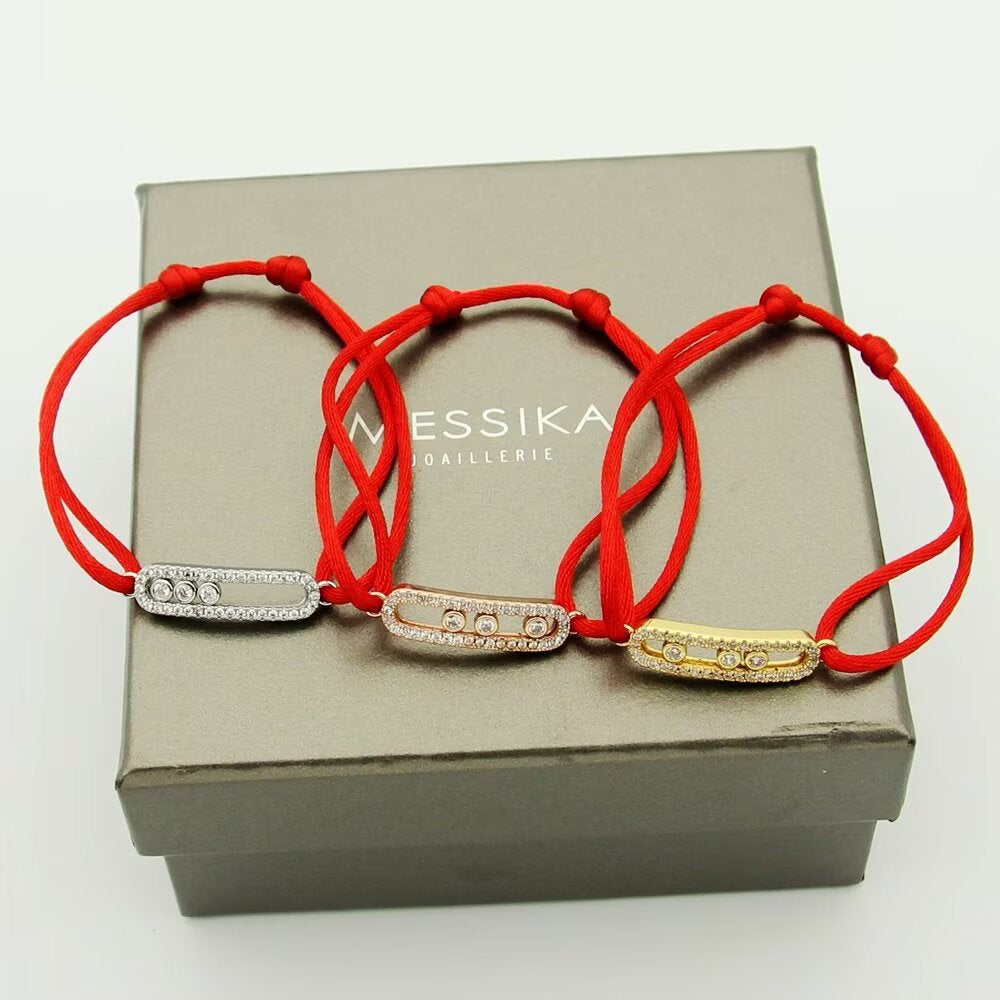 [Ornora Jewelry]MK Care(s) pink cord pavé bracelet