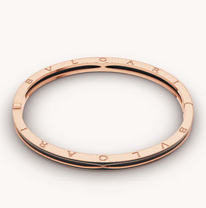 [Ornora Jewelry]ZERO 1 PINK GOLD WITH MATTE BLACK CERAMIC BRACELET