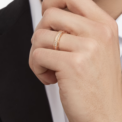 [Ornora Jewelry]ZERO 1 ONE-BAND PAVED DIAMONDS ON THE SPIRAL RING