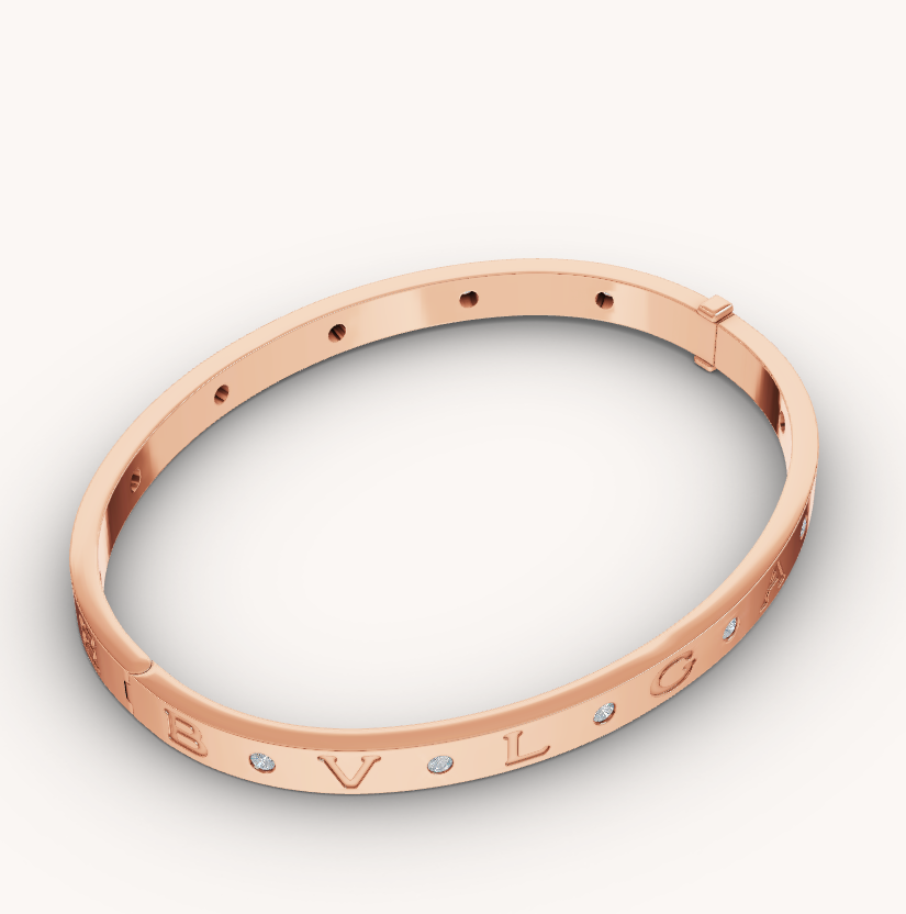 [Ornora Jewelry]ZERO 1 PINK GOLD 12 DIAMONDS BRACELET